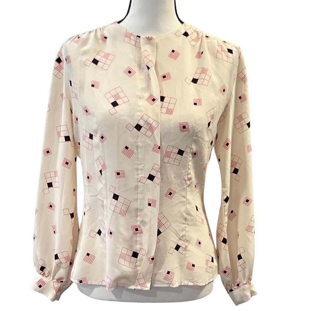 The Silk Farm Women's Button Up Blouse Size 8